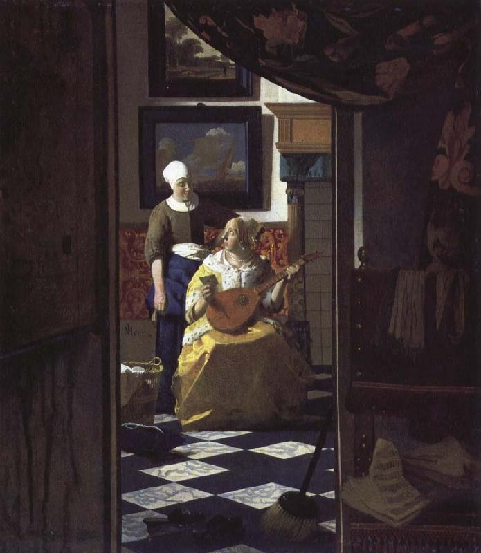 Jan Vermeer letter France oil painting art